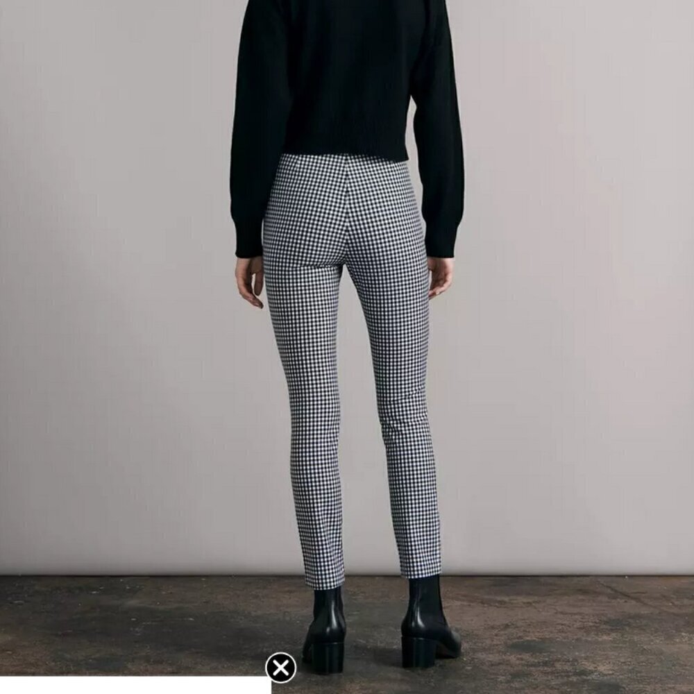 Rag & Bone Simone Slim Ankle Pants Black & White Gingham Women's Size 2 - Picture 1 of 5